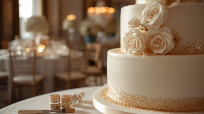 Colorful Cake Decorating with Edible Glitter
